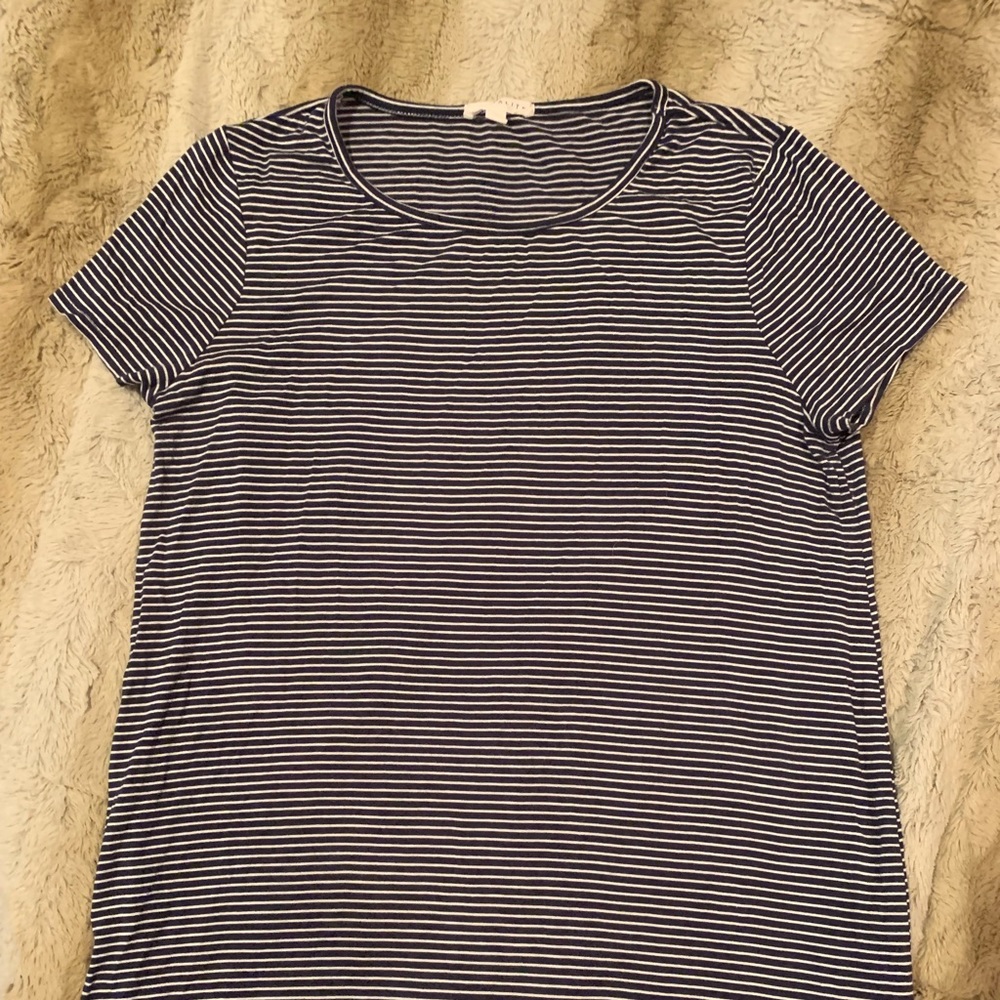 Navy striped T-shirt dress